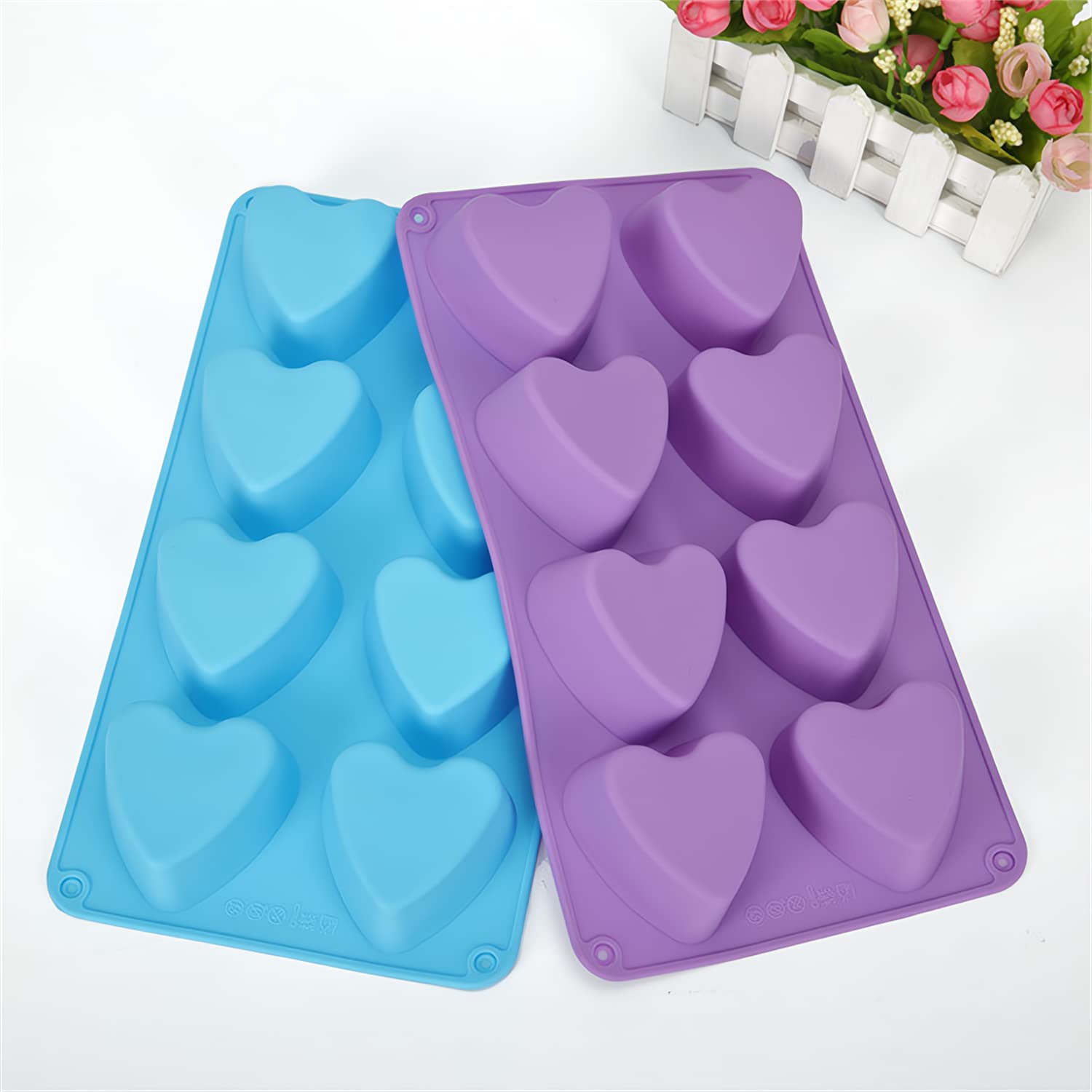 Oren Empower Heart Shape Mould for Cake Decorating Bar Ice Cube Candy Baking Tray Mould Food Grade Non-Stick Moulds