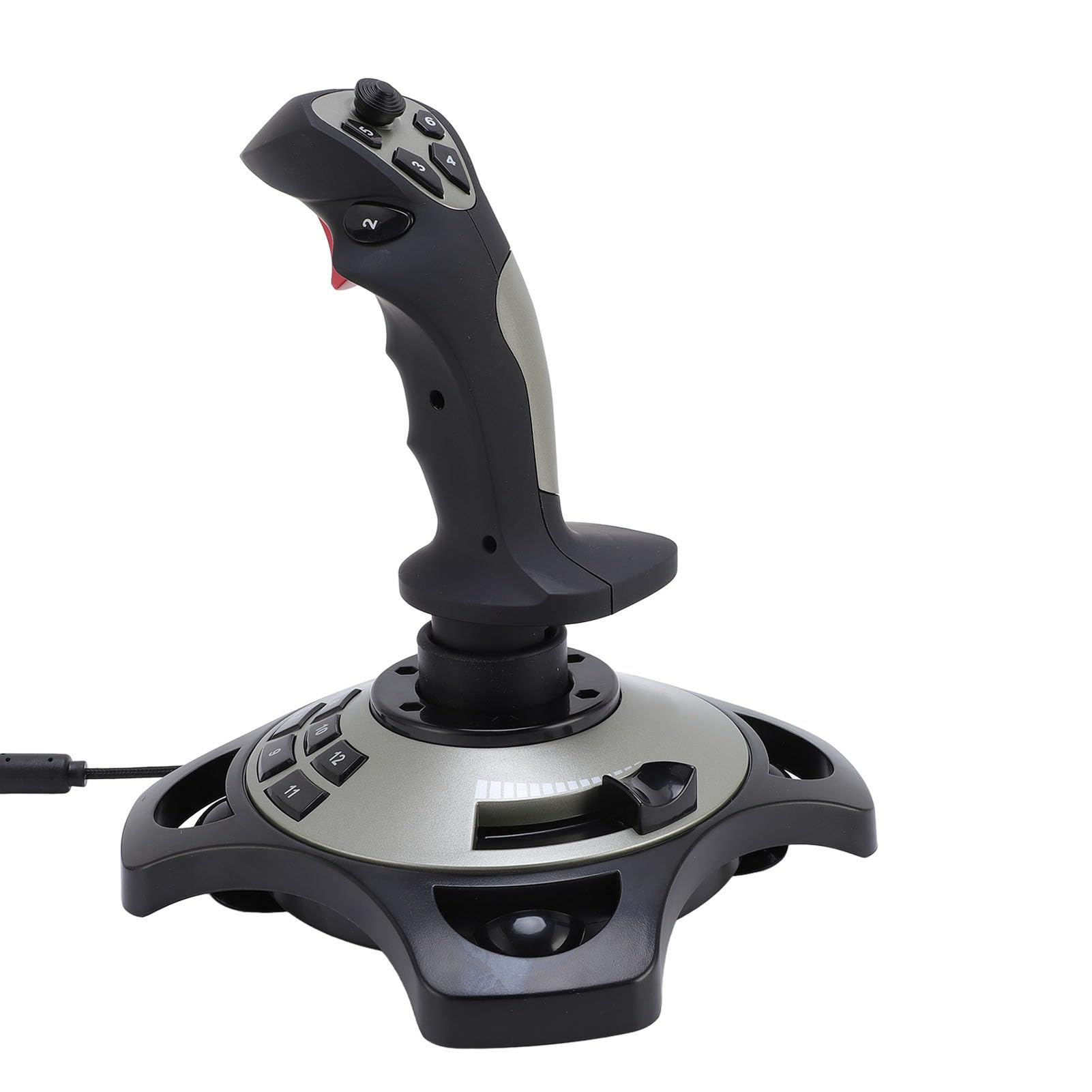 Tomantery Controlador de Joystick Flight Simulator USB con Cable con Vibración y Acelerador para Entusiastas de los Juegos