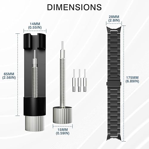 Miniatura 6 de MoKo Correa de metal compatible con Google Pixel Watch 3 de 1.61 pulgadas/Pixel Watch 2/Pixel Watch, correa de repuesto de acero inoxidable para