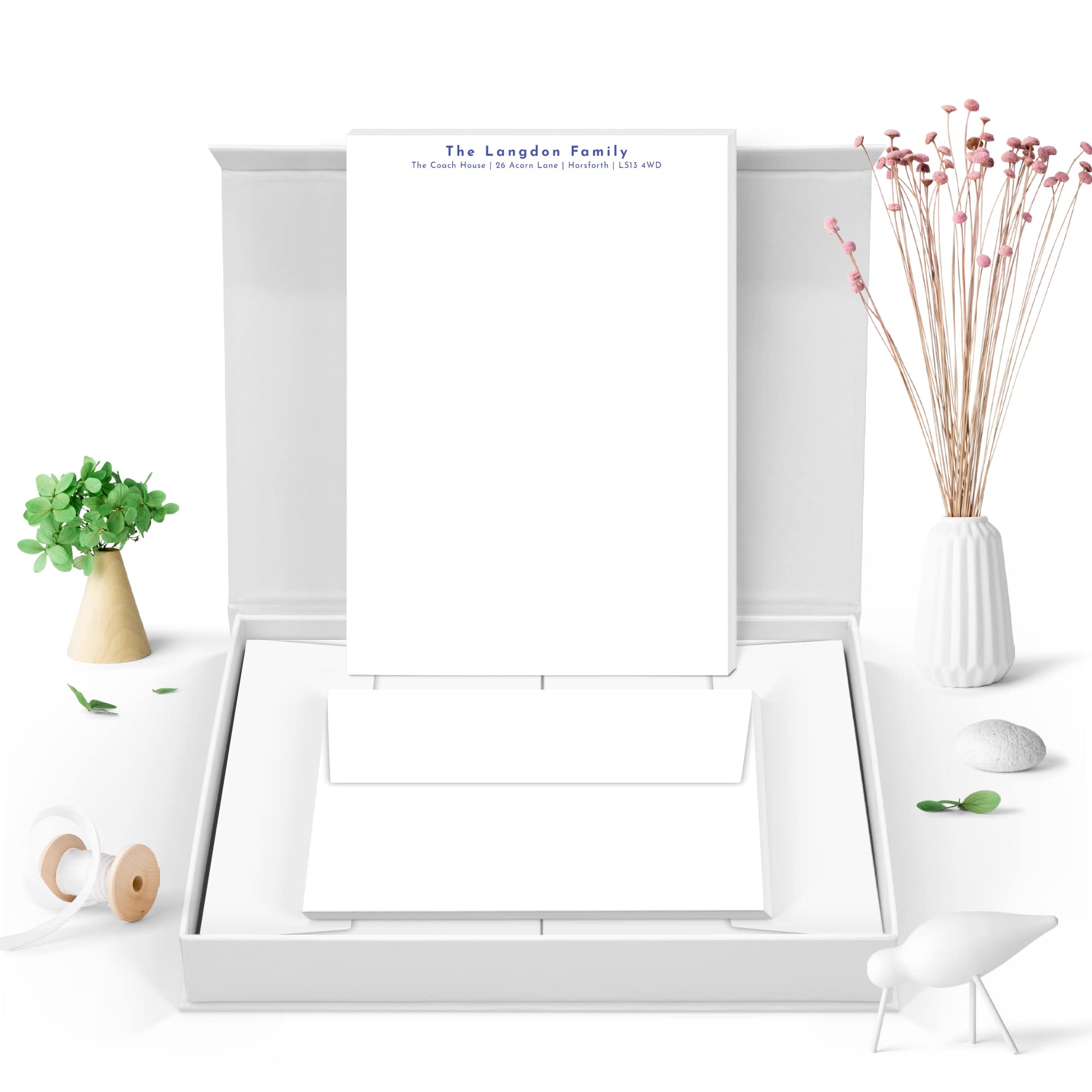 Me Loovely Modern Design Personalised Letter Writing Paper and Envelopes Set A5 Size Letters Customised Stationary Supplies with Gift Box | (Pack of 30)