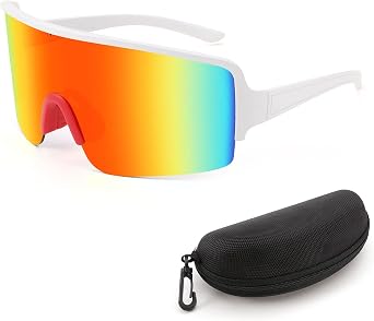 Karsaer Vision Sports Sunglasses Wraparound Glasses 80s Softball Baseball Sunglasses Running Cycling Outdoor Shades