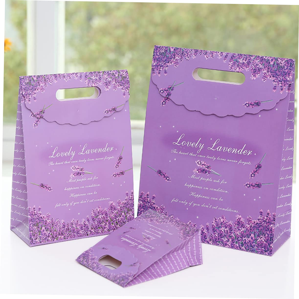 Lila Lavendel Papiertüte 10 Stück Geschenke Tasche für Feiern