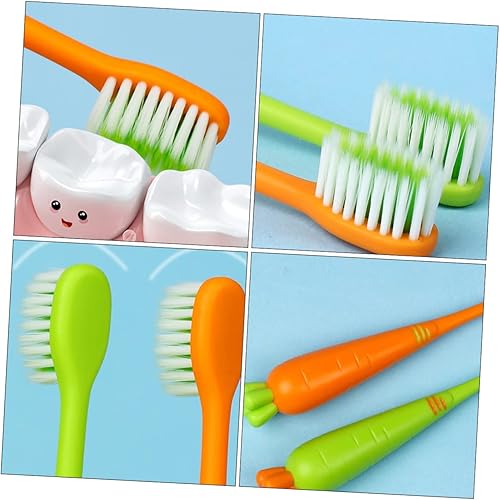Miniatura 4 de Juego de cepillos de dientes manuales para niños y niñas, 4 piezas, ergonómico, cepillo de dientes para niños y niñas, cerdas suaves
