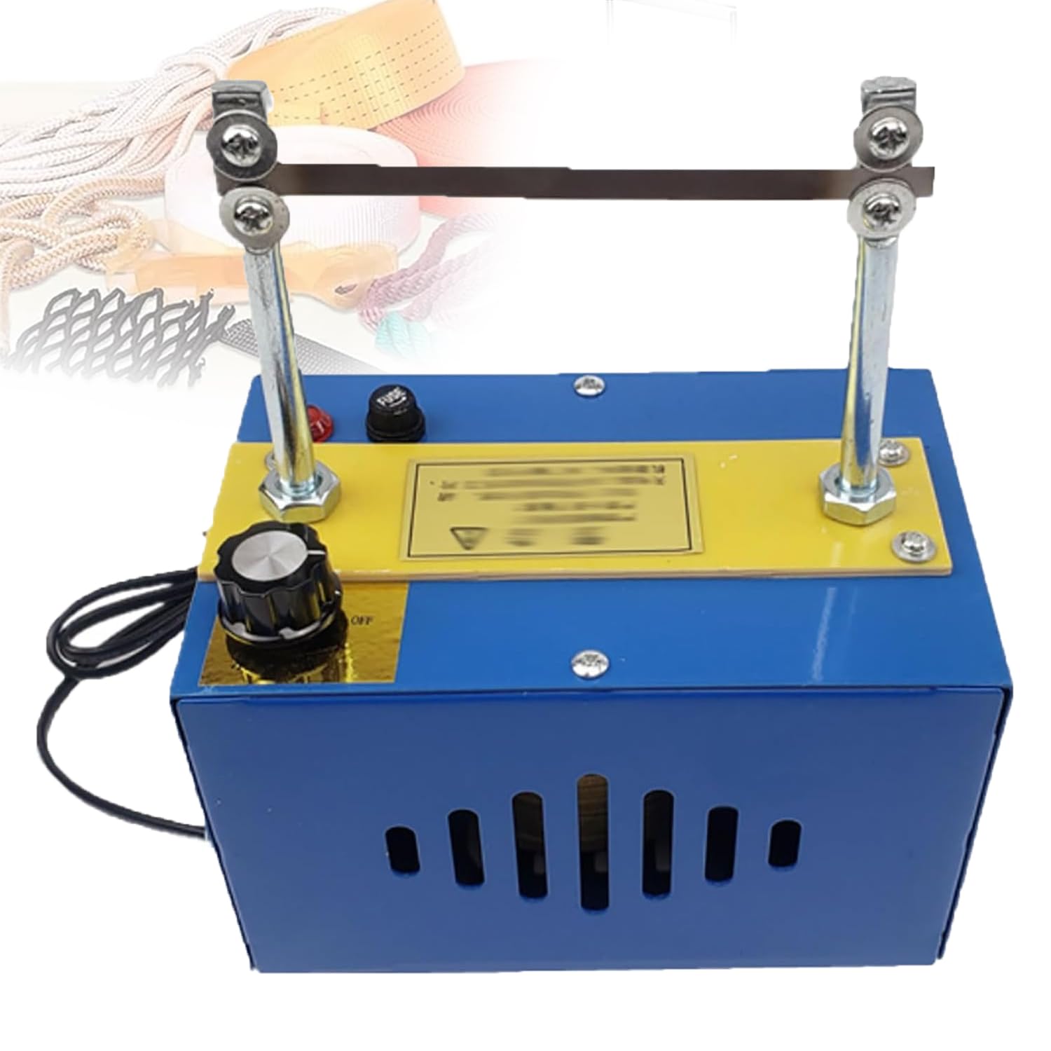 JXYQ Electric Rope Cutter Hot Knife, 4-Level Temperature Adjustment, Maximum Blade Temperature 900°C, 105mm Cutting Width for Fabric and Braid Cutting