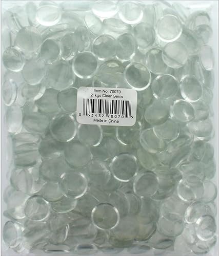 Panacea Gemas decorativas de cristal Deco a granel de 4.4 libras transparentes