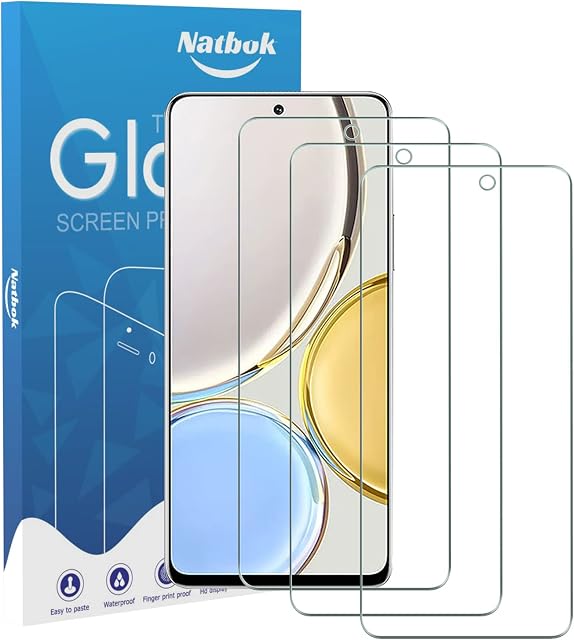 Natbok [3 Pack Compatible with Honor Magic 4 Lite Screen Protector Tempered Glass, Anti-Scratch HD 9H Hardness Protective Film for Honor Magic 4 Lite No bubble,Easy Install