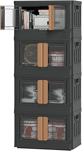 HAIXIN Organizadores de armario y almacenamiento de 47.5 cuartos de galón, contenedores de almacenamiento plegables negros con tapas, contenedores disponible en Yaxa Venezuela