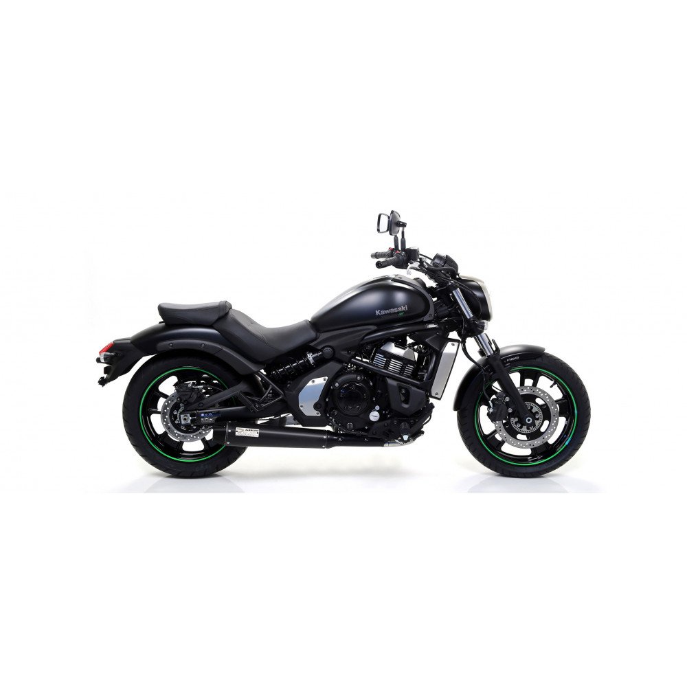 ARROW MARMITTA OMOLOGATA REBEL NICHROM DARK KAWASAKI VULCAN S 650 '17/20 CON FOND. CARBY RIC.ARROW