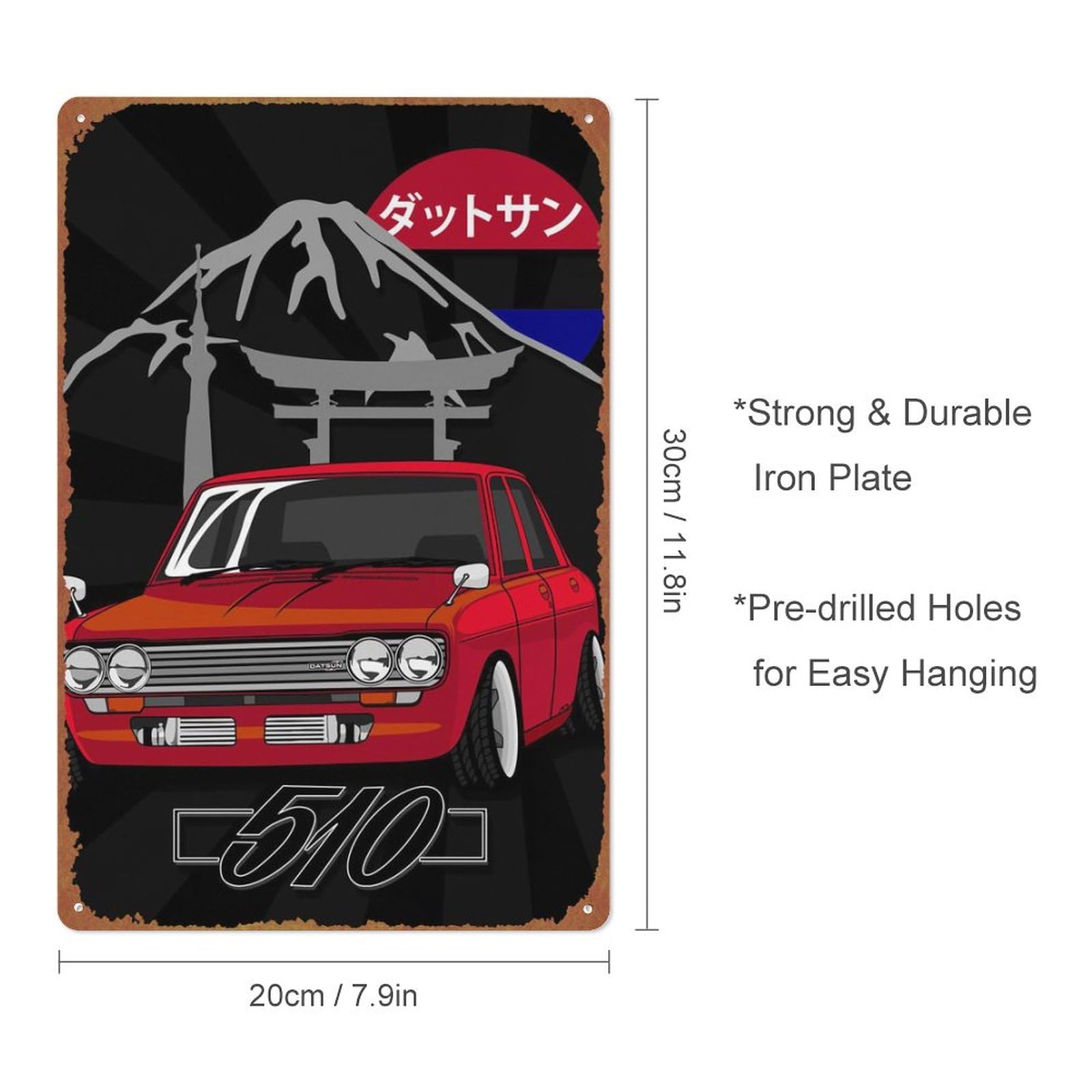 Datsun 510 Poster Retro Metal Tin Sign Vintage Wall Decor Signs