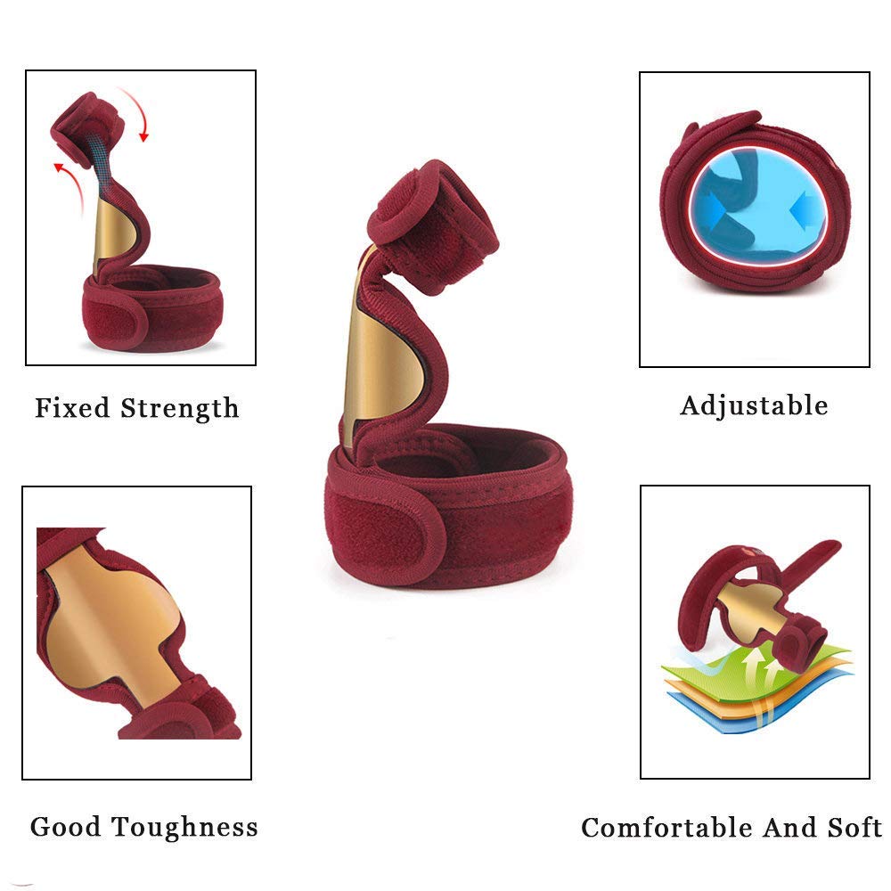 Korrektor, Pediküre-Korrektor, Goldstahl-Stent-Zehenausrichter, ergonomisches Design, für Zehenüberlappung, Hallux Valgus, rechts (rechts)