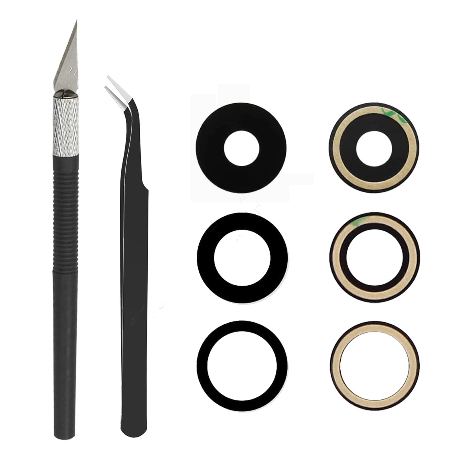 Original Back Rear Camera Glass Lens Replacement for iPhone 14 Pro and iPhone 14 Pro Max with Adhesive Preinstalled and Repair Tool Kit