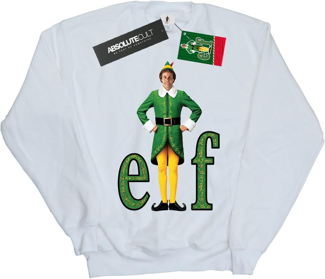 Elf Boys Buddy Logo Sweatshirt 7-8 Years White
