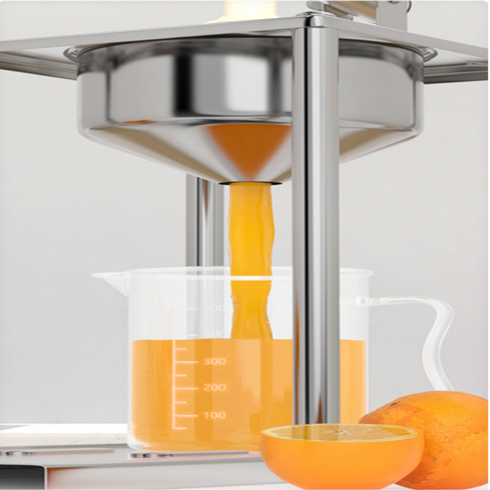 Hebel manuelle Squeeze Zitruspresse, Edelstahl-Küchen-Zitruspresse, kommerzielle professionelle Zitronenpresse, leicht zu reinigen, geeignet für Orange und Zitrone