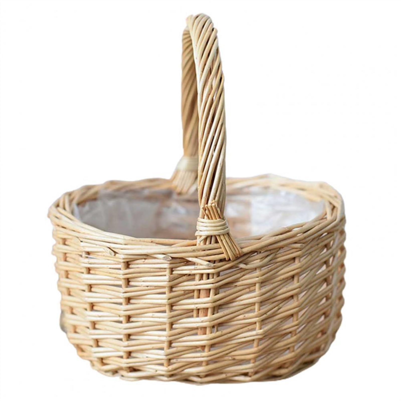 Fruit Basket Fruit Basket Oval Picnic with Handles, Willow Hand Woven Shopping, Bath Toy Kids Storage Gift Packing Fruit Basket Bowl