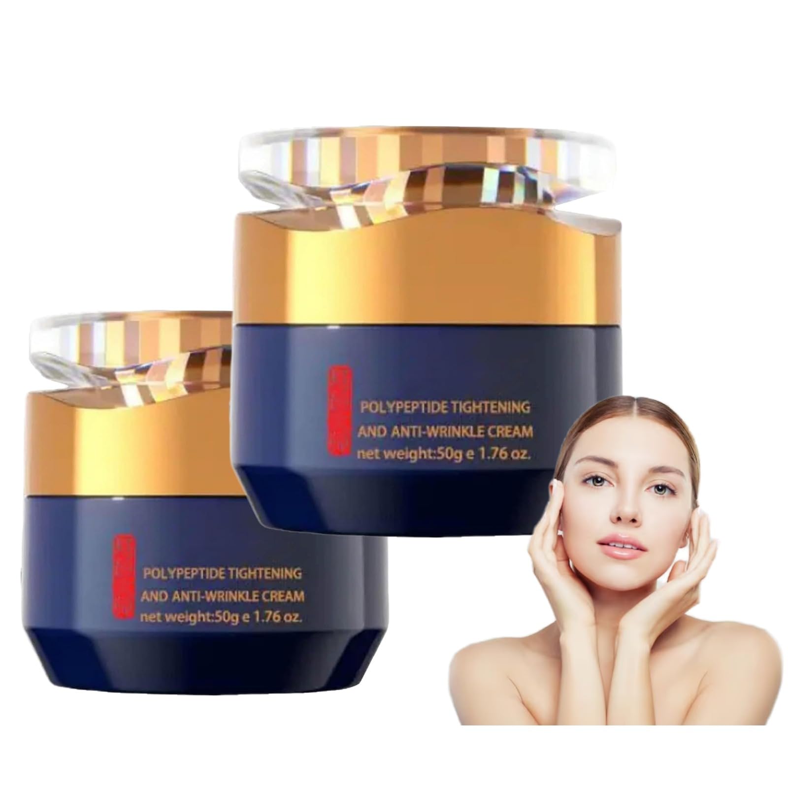 Qingling Crema Viso, Qingling Crema Para Arrugas, Cremas Antirughe con Polipeptidi, Rassodante Anti Rughe, Riduce le Rughe, Idrata la Pelle (2 Pcs)