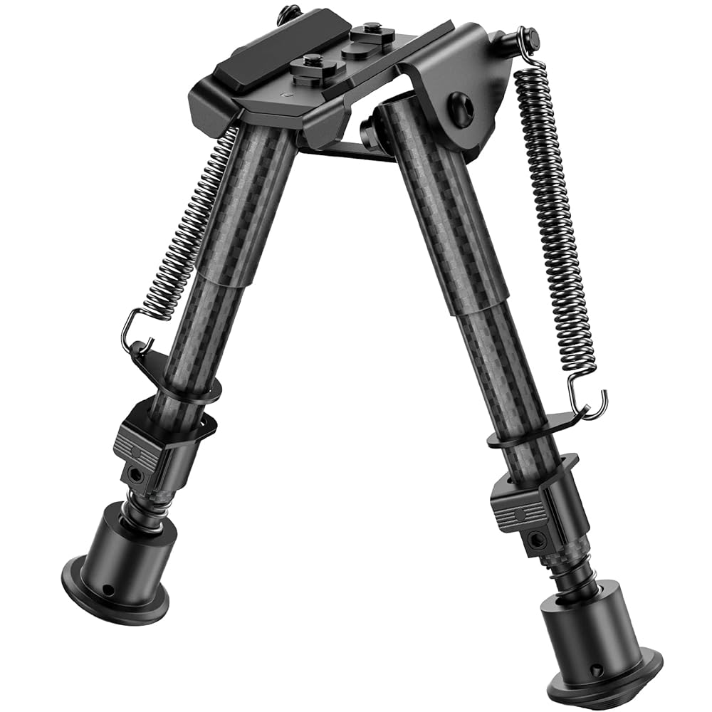 CVLIFE Bipod 6-9 Inch Lightweight Rifle Bipod for M-Rail Attach Directly for Hunting and Shooting (Carbon Fiber)