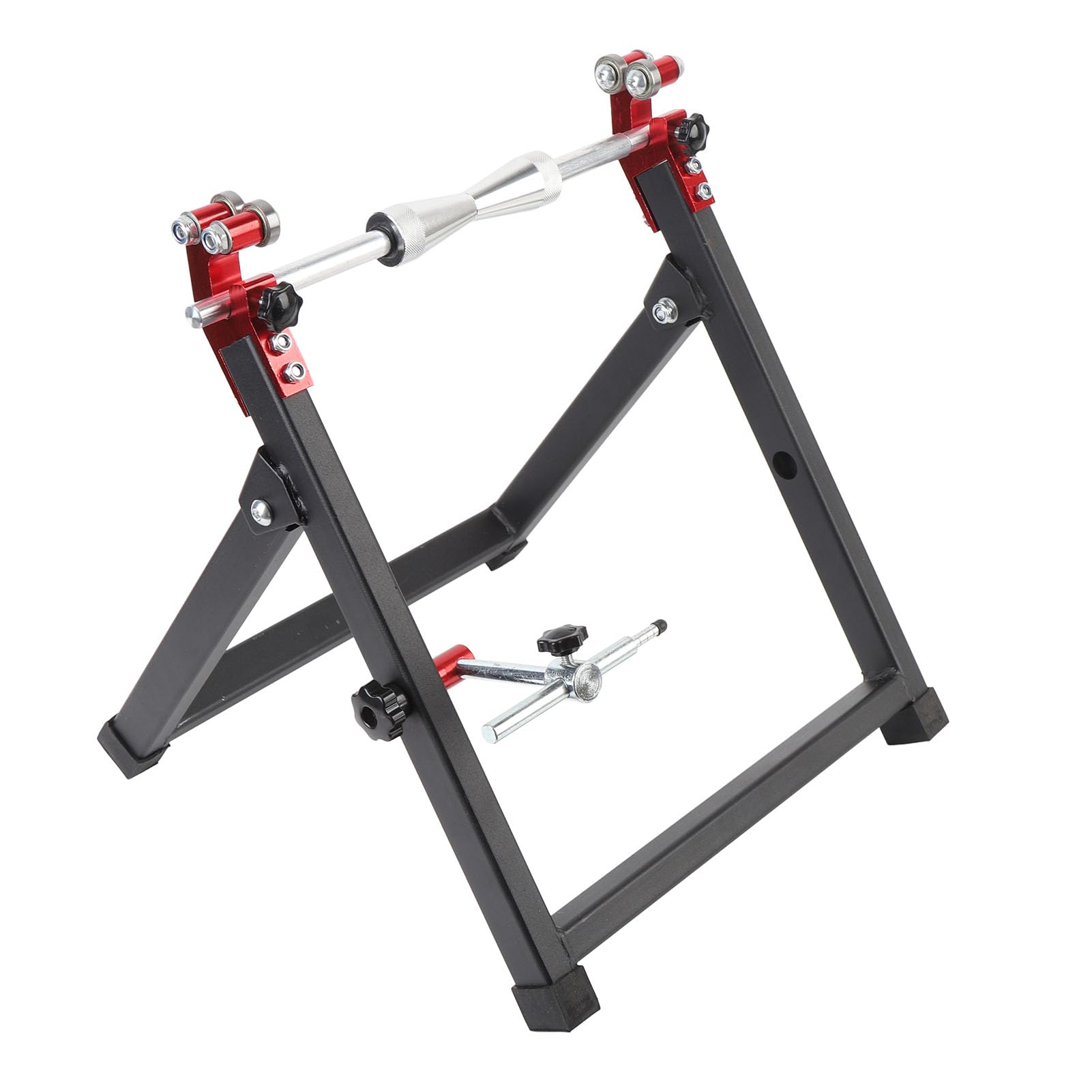 Jiawu Soporte para Equilibrador de Ruedas de Motocicleta, Soporte Plegable Portátil para Alineación de Neumáticos con Conos de Centrado Ajustables, Equilibrador de Llantas Resistente para Moto