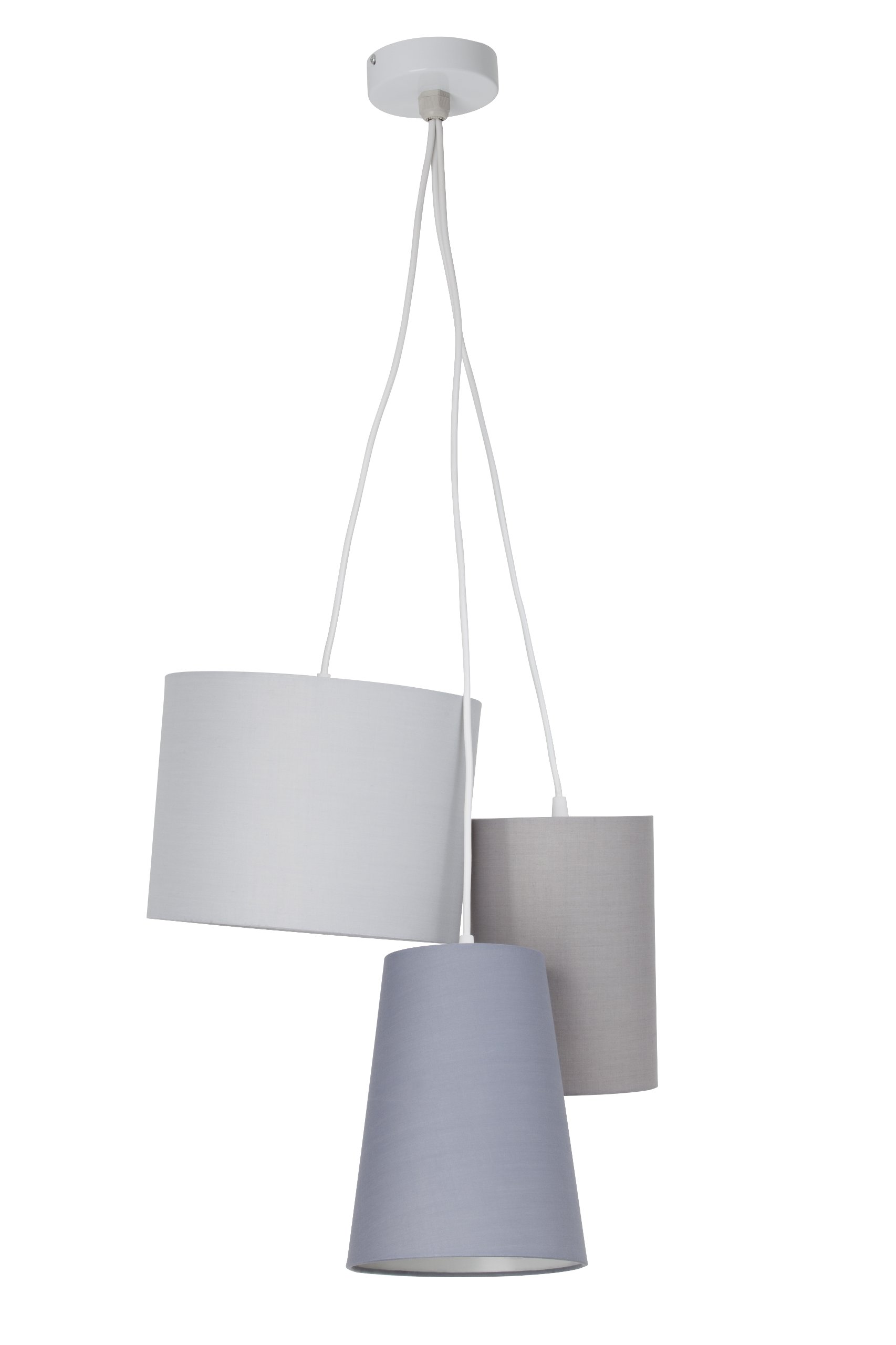 BRILLIANT Lampe Trial Pendelleuchte 3flg grau | 3x A60, E27, geeignet für Normallampen (nicht enthalten) | In der Höhe einstellbar/Kabel kürzbar
