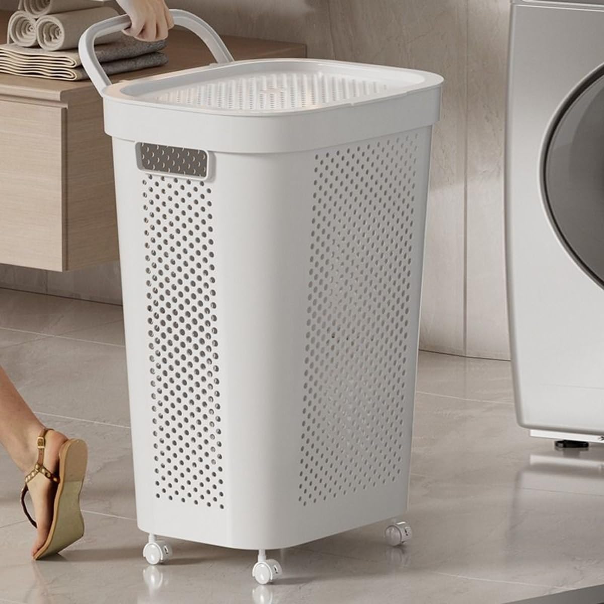 Offerta Cesto Portabiancheria Bea In Feltro Grigio D