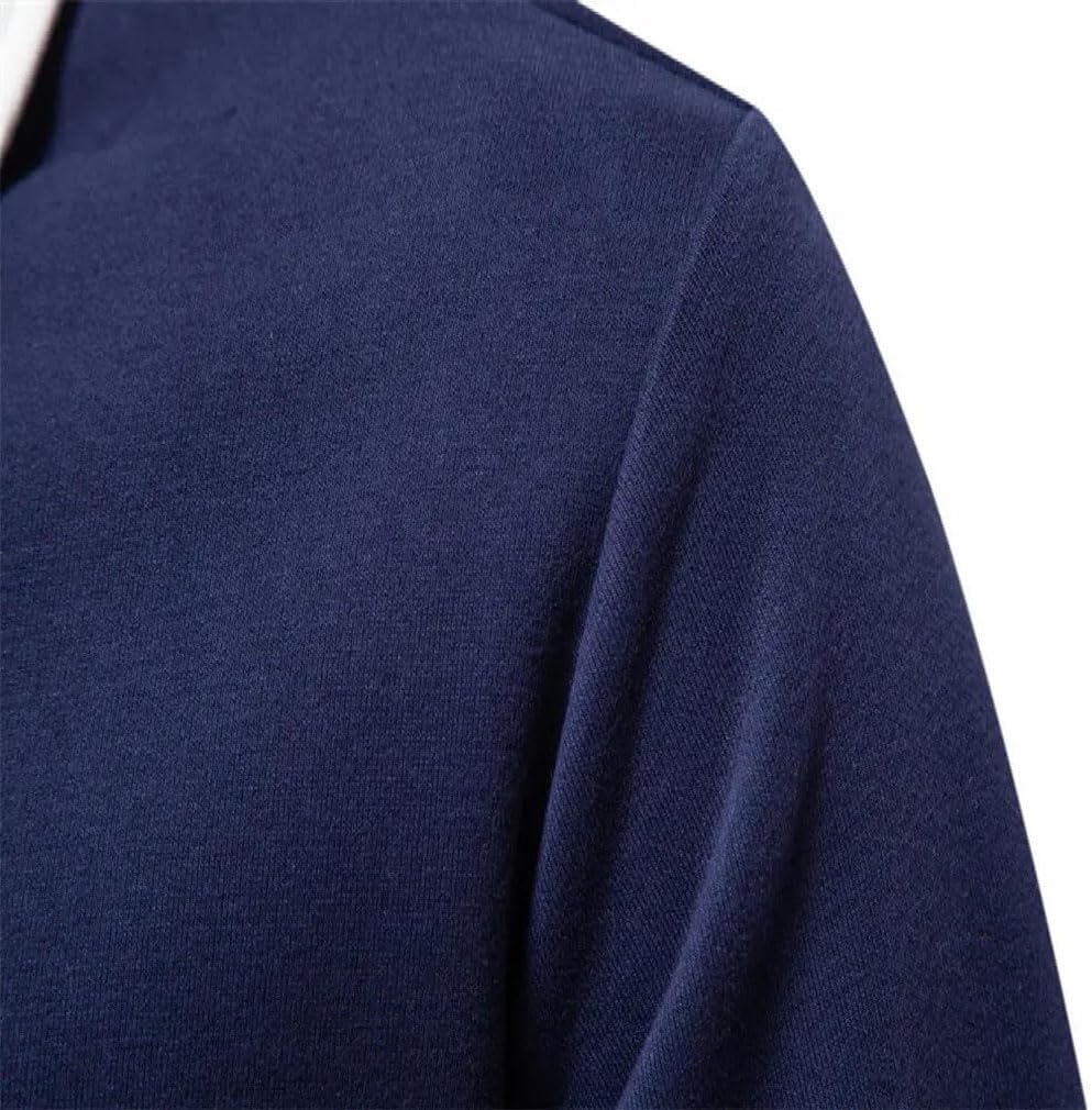 Men's Long-Sleeved Polo Shirt Fashion Casual All-Match Loose-Fit Top