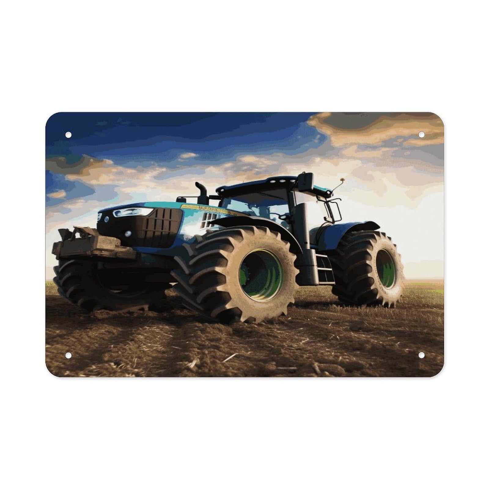 Fodpand Style Farm Tractor Wall Art Metal Signs Tin Sign