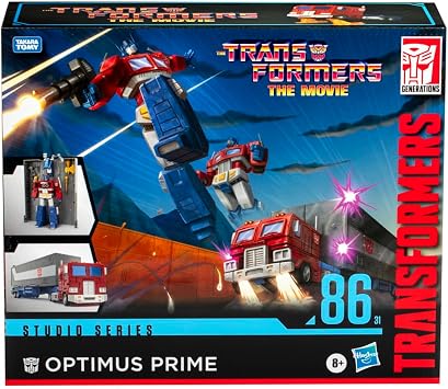 Transformers Toys Studio Series Commander Class The The Movie 86-31 Optimus Prime Toy, 7-inch, Action Figure for Boys and Girls Ages 8 and Up | Studio Series Commander Class, 7-Inch Articulated Optimus Prime, Transforms to Semi-Trailer, Ages 8 Plus