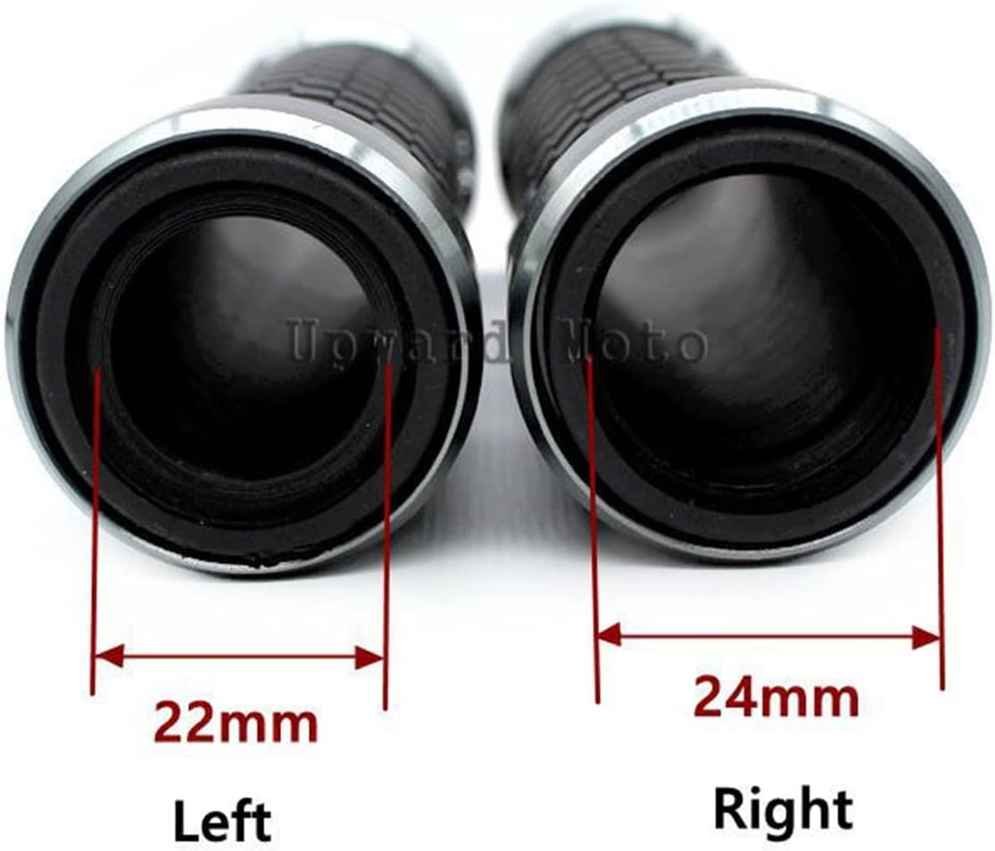 Motorcycle Handlebar Grips for Honda Rebel CMX 300 500 CMX300 CMX500 7/8'' Motorcycle Rubber Handlebar Grips Hand Guard Grip Ends Handle Bar Handlebar Grips (Color : Rojo)