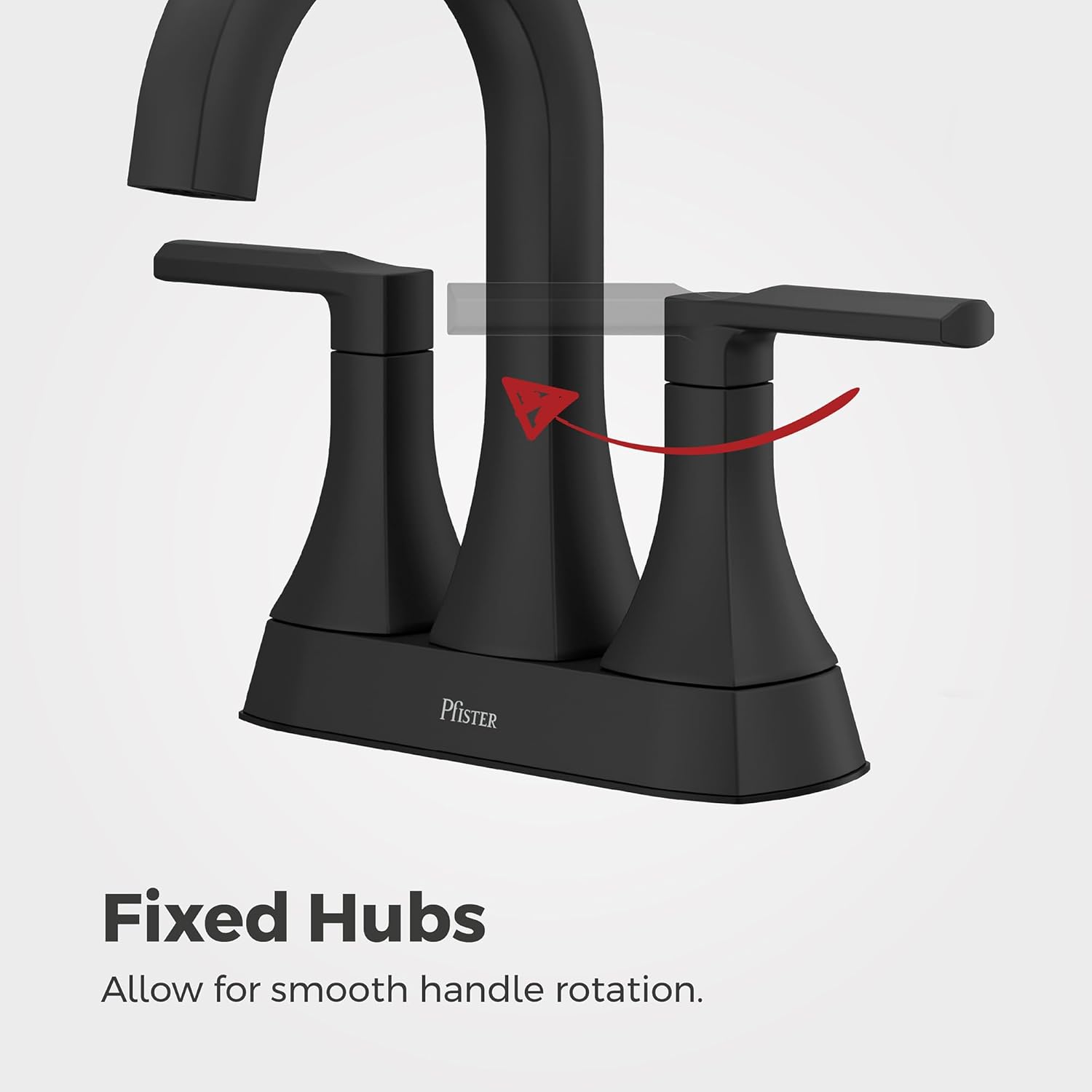 Pfister Vaneri Bathroom Sink Faucet, 4-Inch Centerset, 2-Handle, 3-Hole, NSF Certified, Matte Black Finish, LF048VRIBB