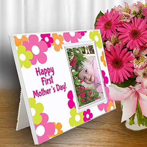 To Mommy On Our First Mother's Day Picture Frame | 1St Mothers Day Picture Frame Gift | Holds 3.5” X 5” Photo | Baby Girl Nursery Decor | Pink Daisy Theme #TOP2