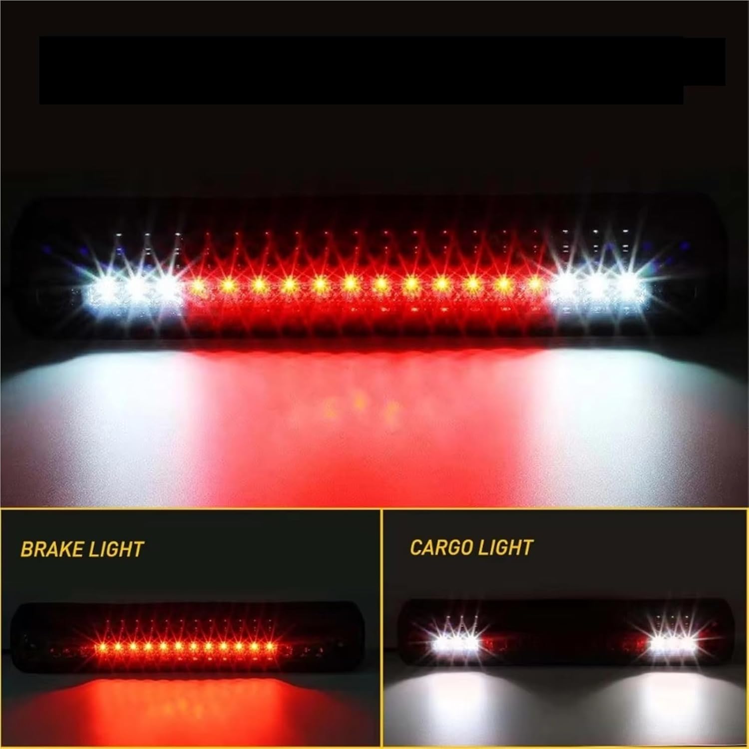 Rear Brake Lights For Chevy For Silverado C1500 K1500 1988-1998 3rd Tail Brake Light For Cargo Light Red White