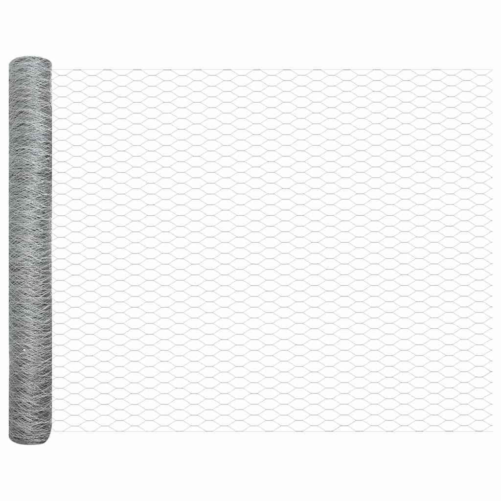 Genérico Poste de Valla Plateado 10 x 1,4 m (Malla de 50 mm) Acero,Bricolaje,Vallas de jardín,Paneles de vallas-3353351