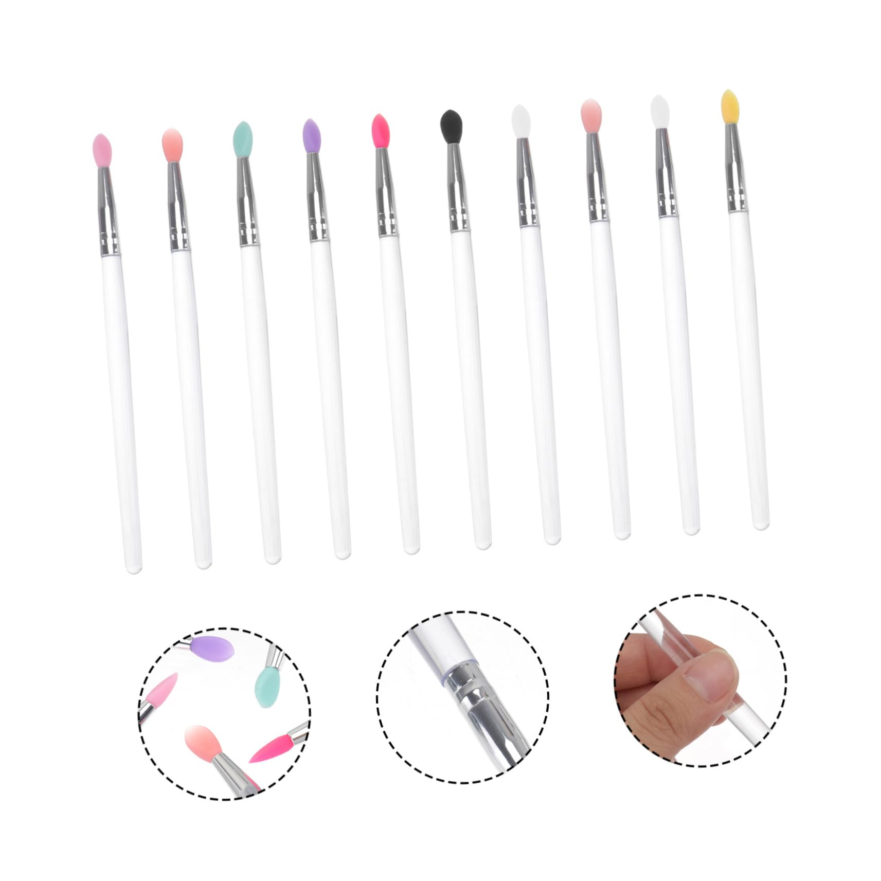 SOESFOUFU 10pc Travel Eye Makeup Kit Eyeshadow Brush Eyeshadow Applicator Makeup Brush Eye Accessory Tool