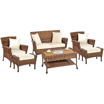 Amazon Com W Unlimited Rustic Collection Outdoor Garden Patio 6 Pc Bistro Furniture Set Brown Furniture Decor