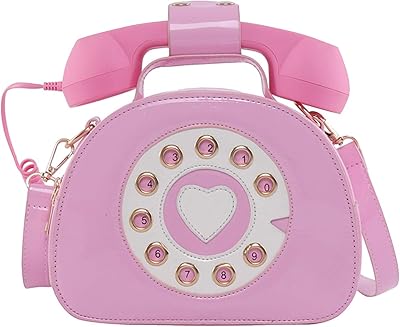 SUKUTU Telephone Shaped Purse Shoulder Crossbody Tote Bags Women Retro Phone Top-Handle Handbags for Girls