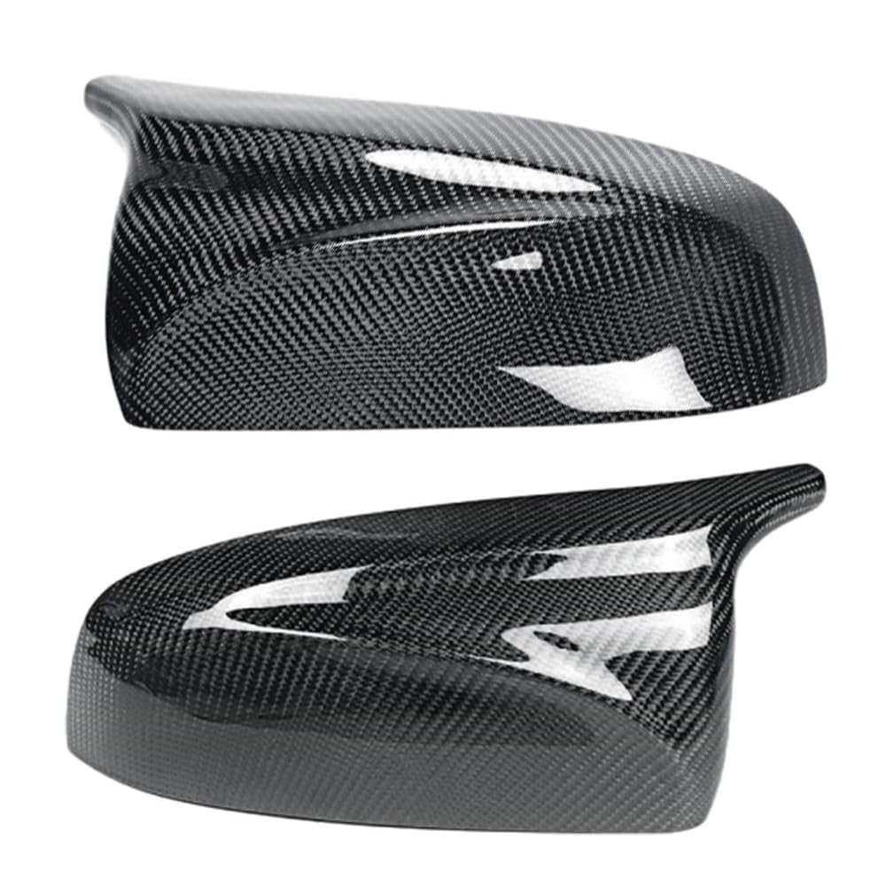Cubiertas para espejos laterales de coche Kacepar, tapas para espejos laterales compatible con BMW X5 X6 E70 E71 2007-2013, acabado en fibra de carbono 51167180726