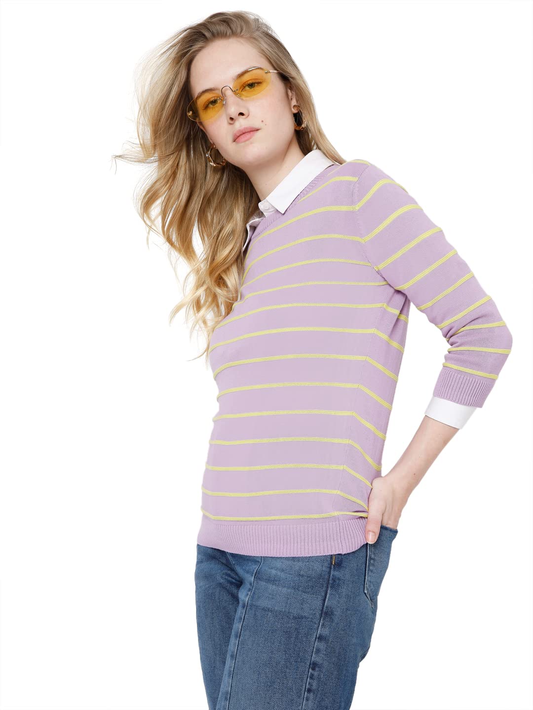 VERO MODAWomen's Cotton Round Neck Pullover