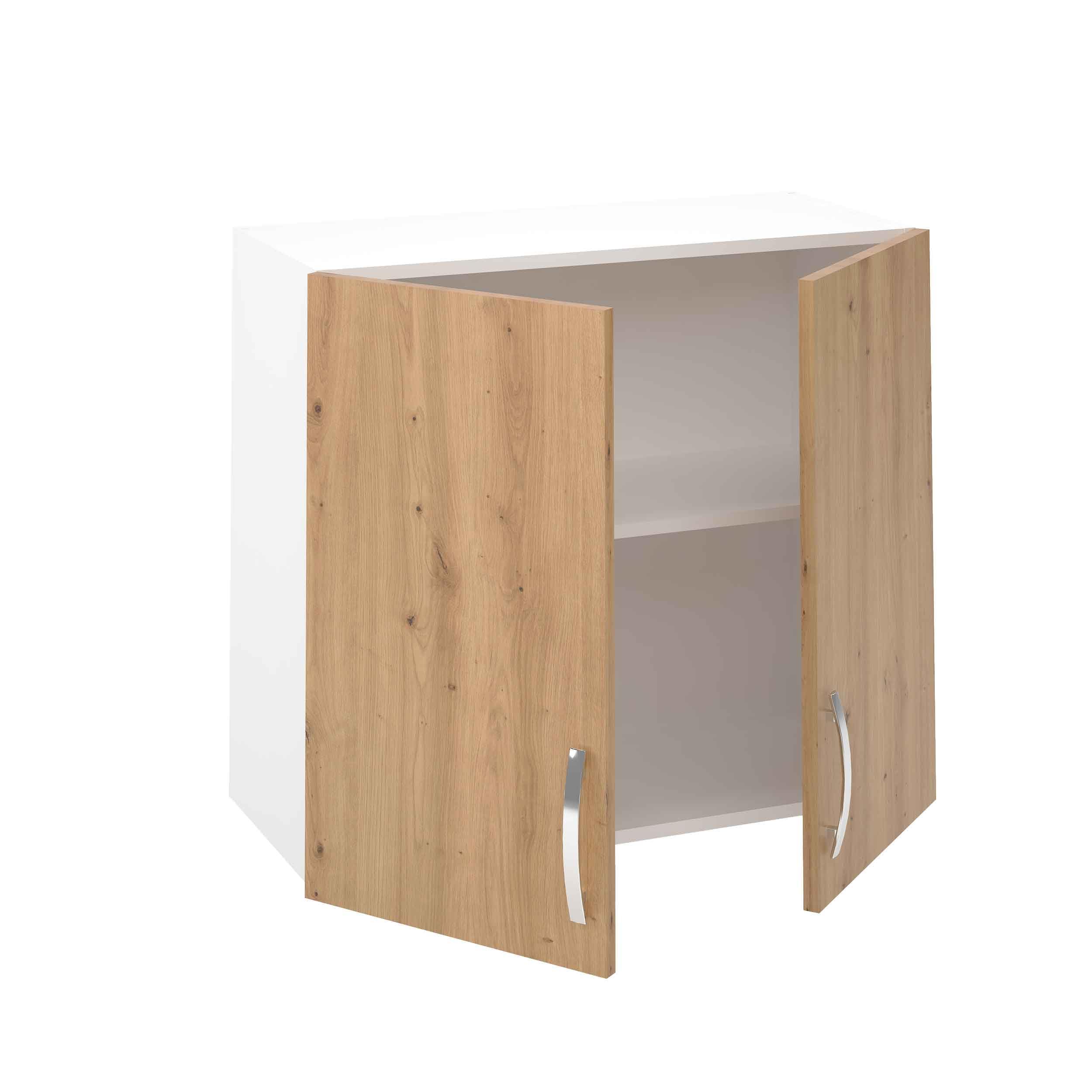 HOGAR24 ES - Mueble Alto de Cocina para Colgar 2 Puertas Color Roble Albar, Medidas: 70 x 80 x 33 cm