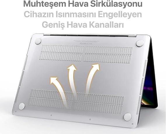 Minesk Macbook PRO 14'' için M5-M1 Pro/Max Chip (A3426/A3427/A3434) (A2992/A2918/A2779/A2442) (A3112/A3185/A3401) Uyumlu Ultra Clear Koruyucu Kılıf (Super Şeffaf, 14 inç Pro Serisi)