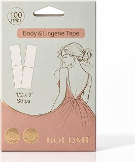 BOLDME Fashion Tape for Women, Double-Sided Body and Clothing Tape, 100pcs | Dress tape fabric to skin, clothing tape to keep clothes in place