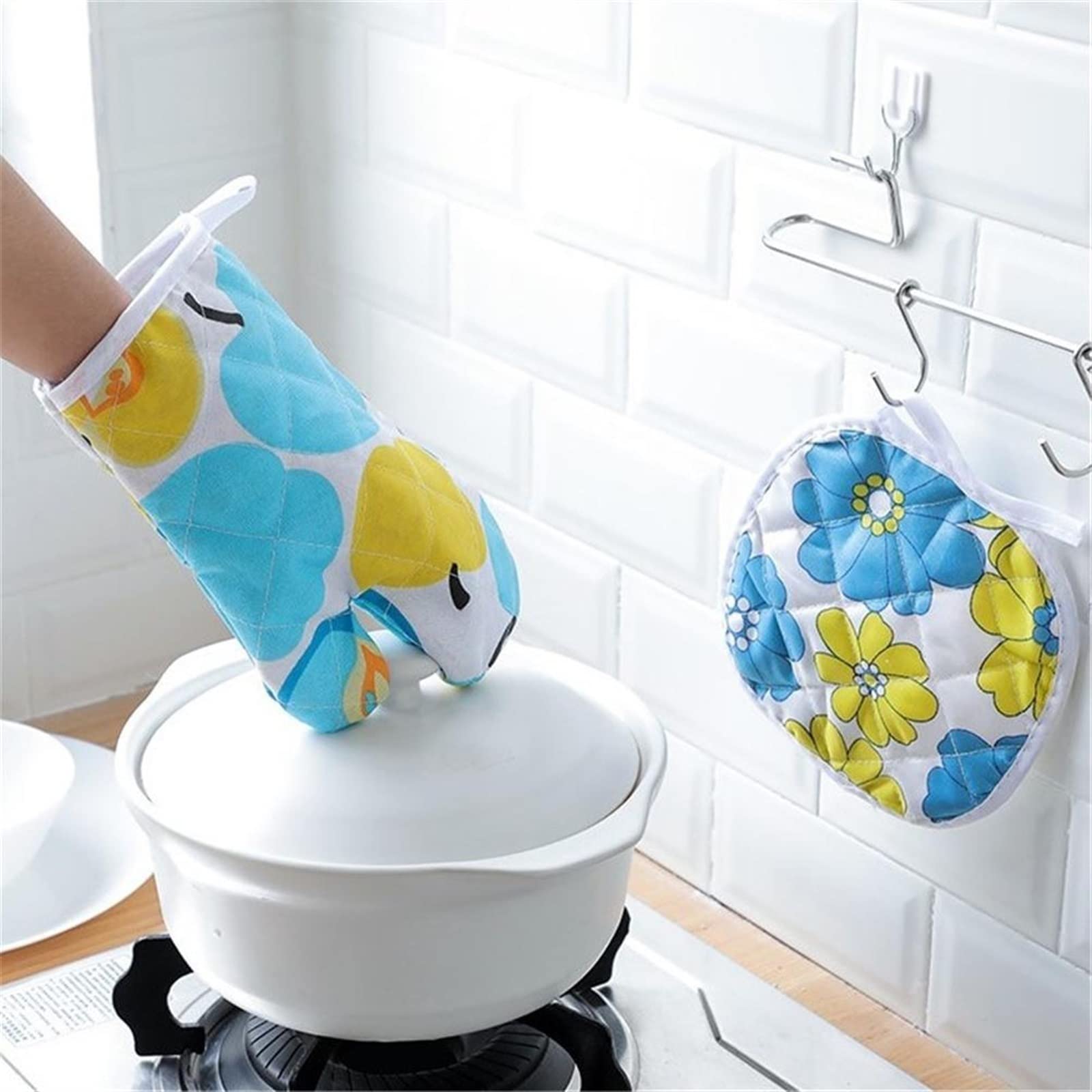 Gants isolants en Coton épais for Four à Micro-Ondes, Protection des Mains, Accessoires de Cuisine