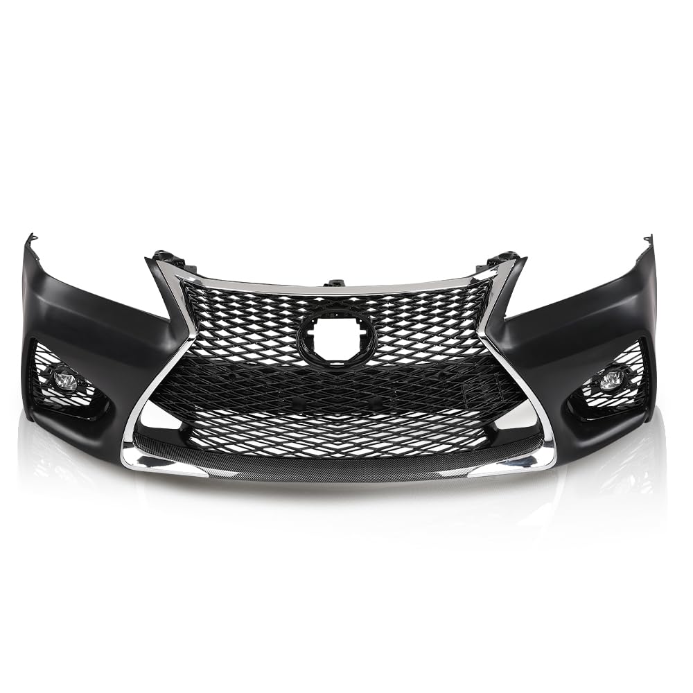 CHEDA Front Bumper Set 8 PCS Compatible with LX GS GS350 GS450 Conversion 16+ GS F 2013-2015 Bumper Cover + Grille + Fog Light