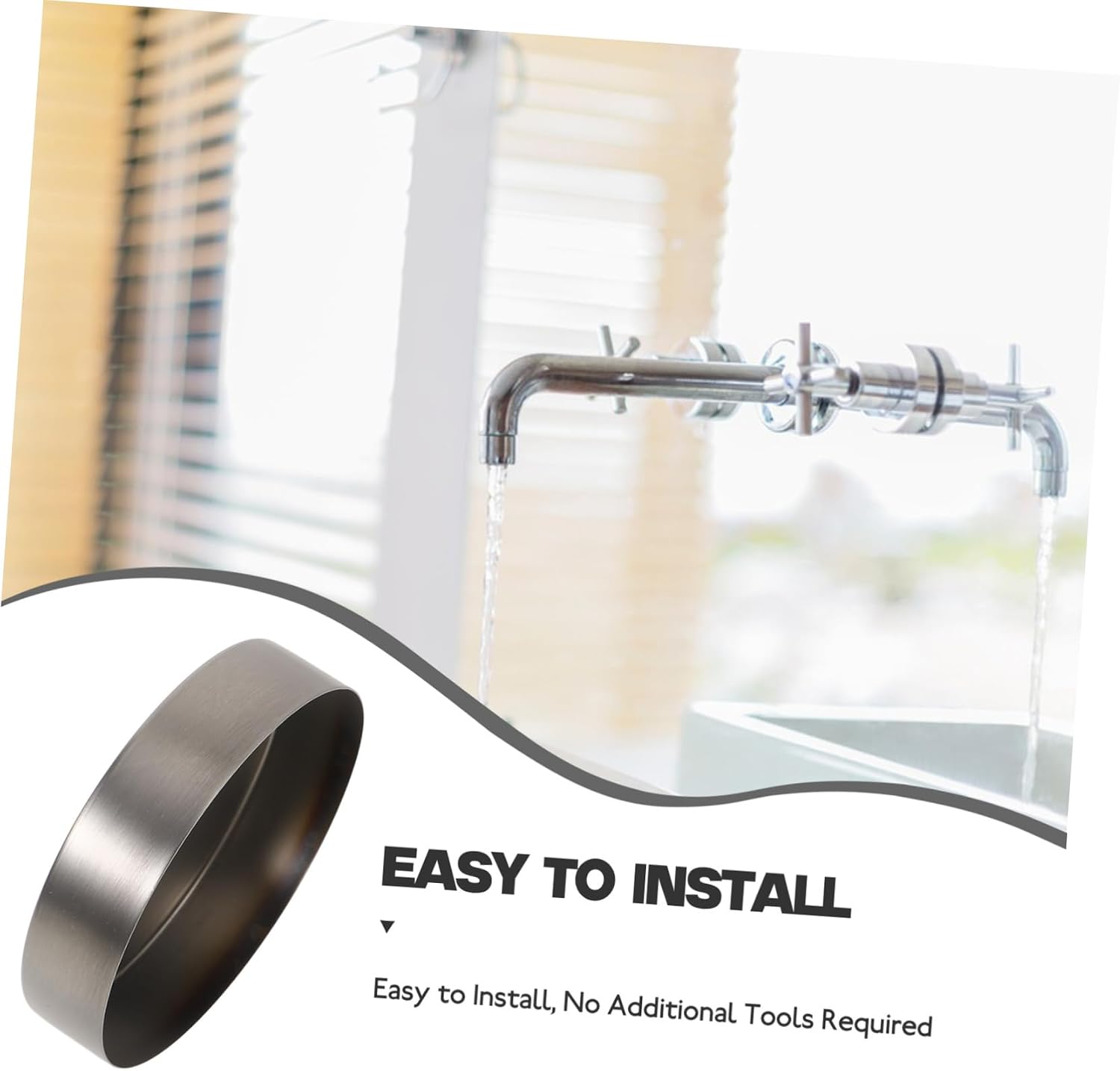 Faucet Pipeline Cover Elegant Bath Faucet Flange Shower Valve Protection Easy Install for Kitchen Bathroom Fixtures Fit Design