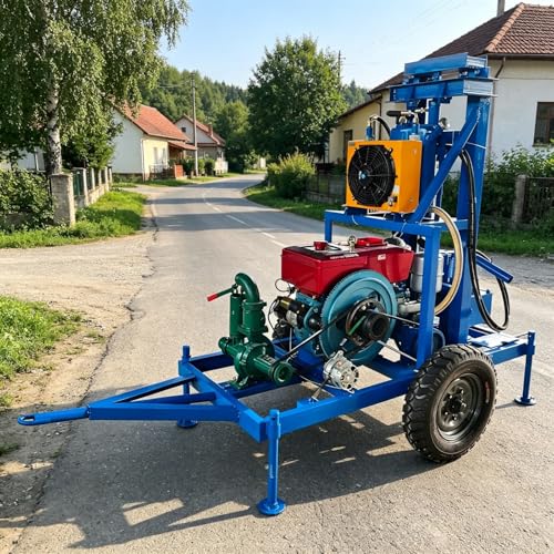 Hydraulic Water Well Drilling Rig Machine Multi-Scenario Mobile Borehole Equipment for Geothermal Irrigation and Remote Area Well Construction