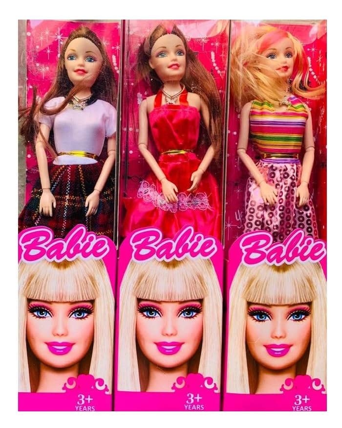 AB99 COLLECTION Beautiful Doll Toy Set with Movable Joints, Makeup and Cute Doll, Style Doll Set for Girls, Kids Doll House, Medical kit for Kids (Pack of 3) (B0CVH23HT4) Amazon Price History, Amazon Price Tracker
