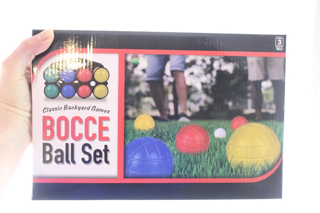 Curious Minds Busy Bags Bocce Ball Set - Outdoor Game - Camping, Backyard Game - Economy Set Kids Yard Game Not a Professional Set