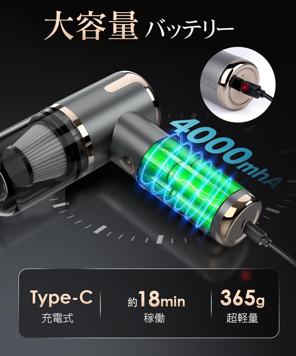 Amazon | 【Amazon.co.jp限定】ハンディクリーナー 多機能 車用掃除機 コードレス 20000Pa 強力吸引力【吹き飛ぶ/吸い込む/ 空気入れ/空気抜き】ハンディ掃除機 BeeTool パワフル 長時間稼働 超軽量0.37kg 乾湿両用 小型掃除機 USB充電式 メーカー保証付 人気  業務用/車用 ...