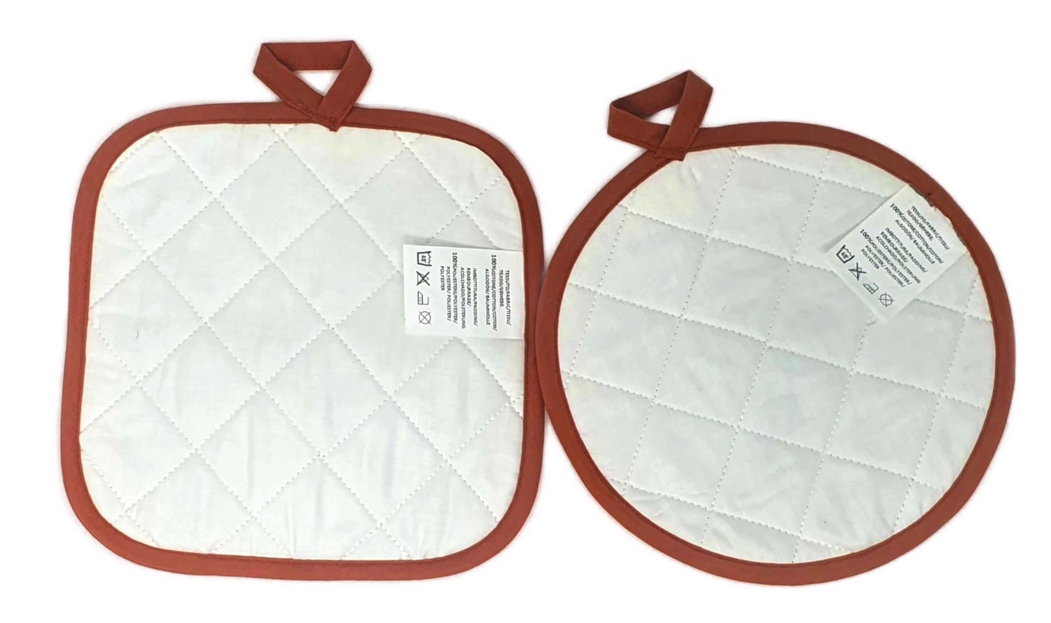 Presine Da Cucina Caffè - Conf. Da 2 Pezzi Cotone Italiano Con Tela Aida - Foto 10