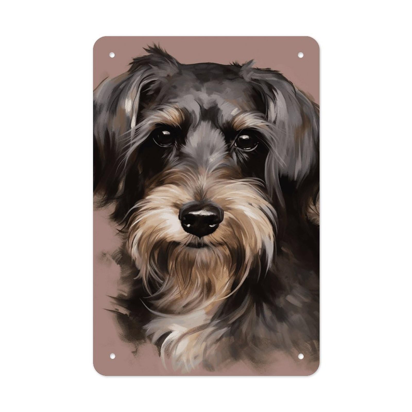 QMNLKH A Dog Plaques for Wall Decor, Personalized Metal Tin Sign for Home, Multifunctional Poster for Office, Fashion Painting for Hallway, Wall Art Pictures, 7.9x11.8Inch