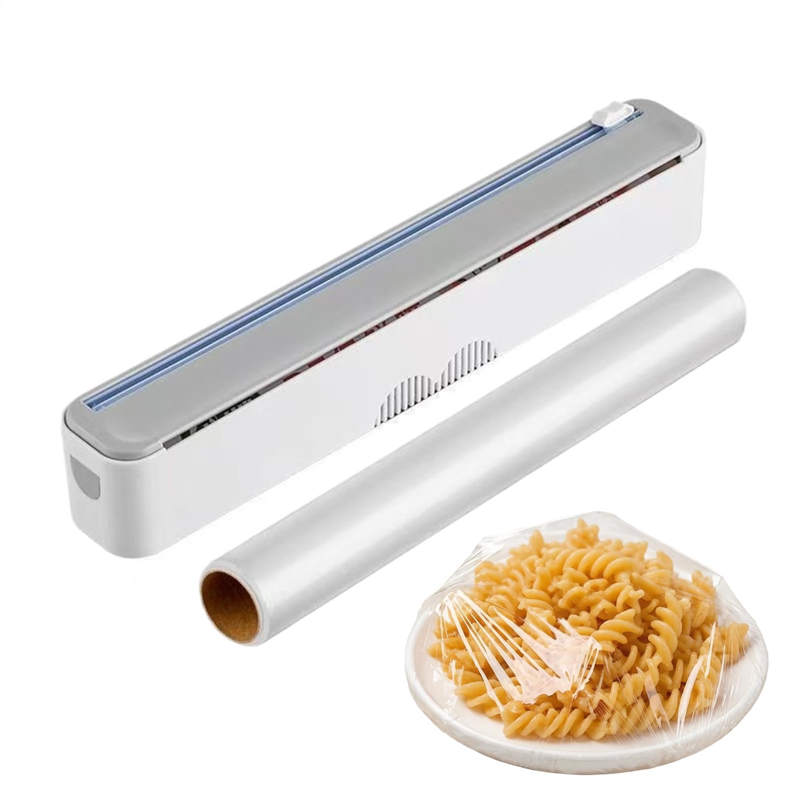 Muiltvoe Magnetic Wrap Dispenser, Non-Slip Space-Saving Magnetic Cutter Box, Aluminum Foil and Wax Wrap Organizer for Home, Fridge, Cabinet, Wall, Pantry, Apartment