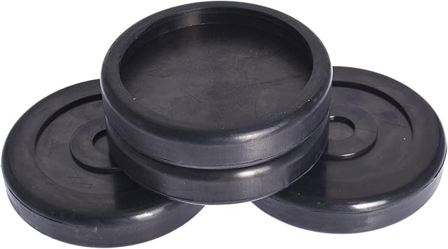 WFLNHB Round Rubber Arm Pads Replacement for BendPak Lift Danmar Lift Set of 4 Black